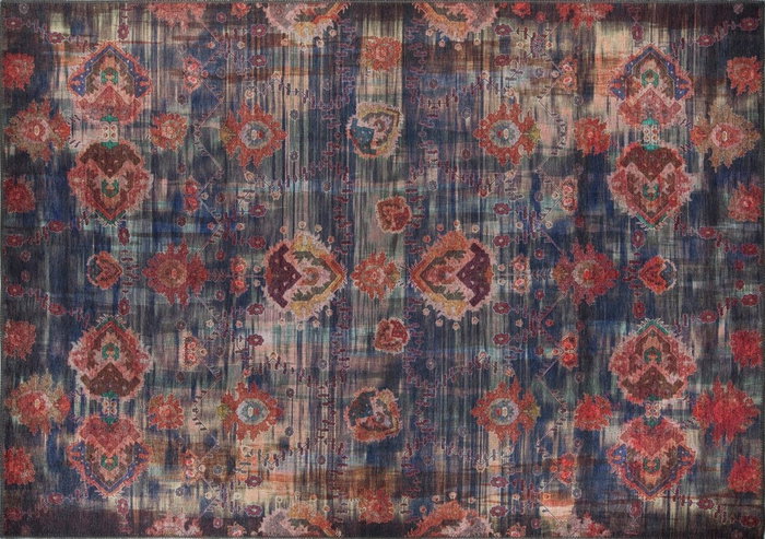 Conceptum Alfombra Dark Blue AL 111 de Poliéster, Suave y Lavable a Máquina, 150 x 230 cm